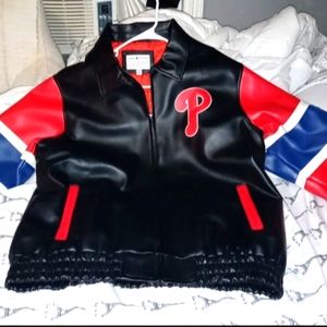 Phillies leather men's jacket XL